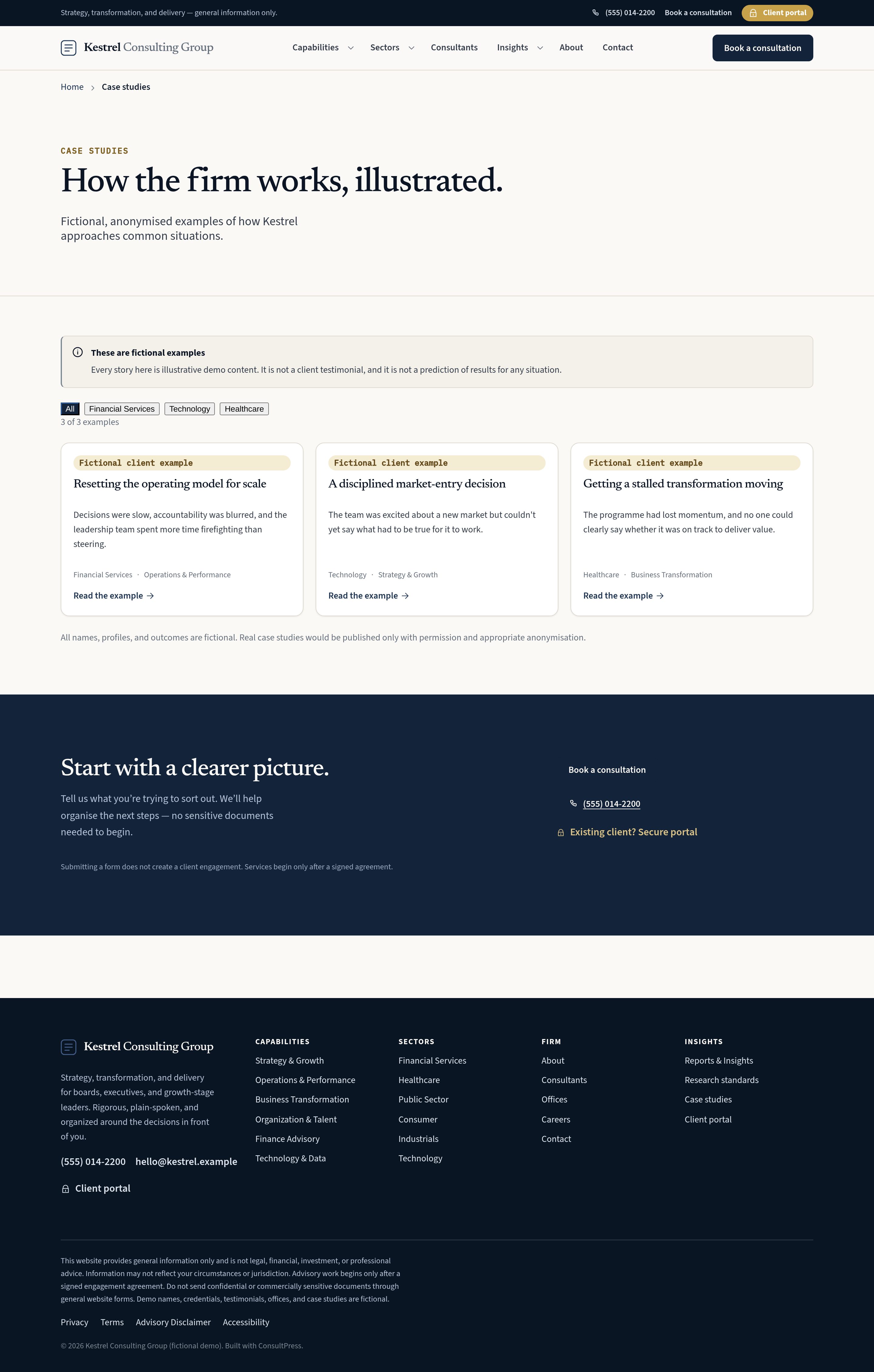 Case studies — engagement outcomes