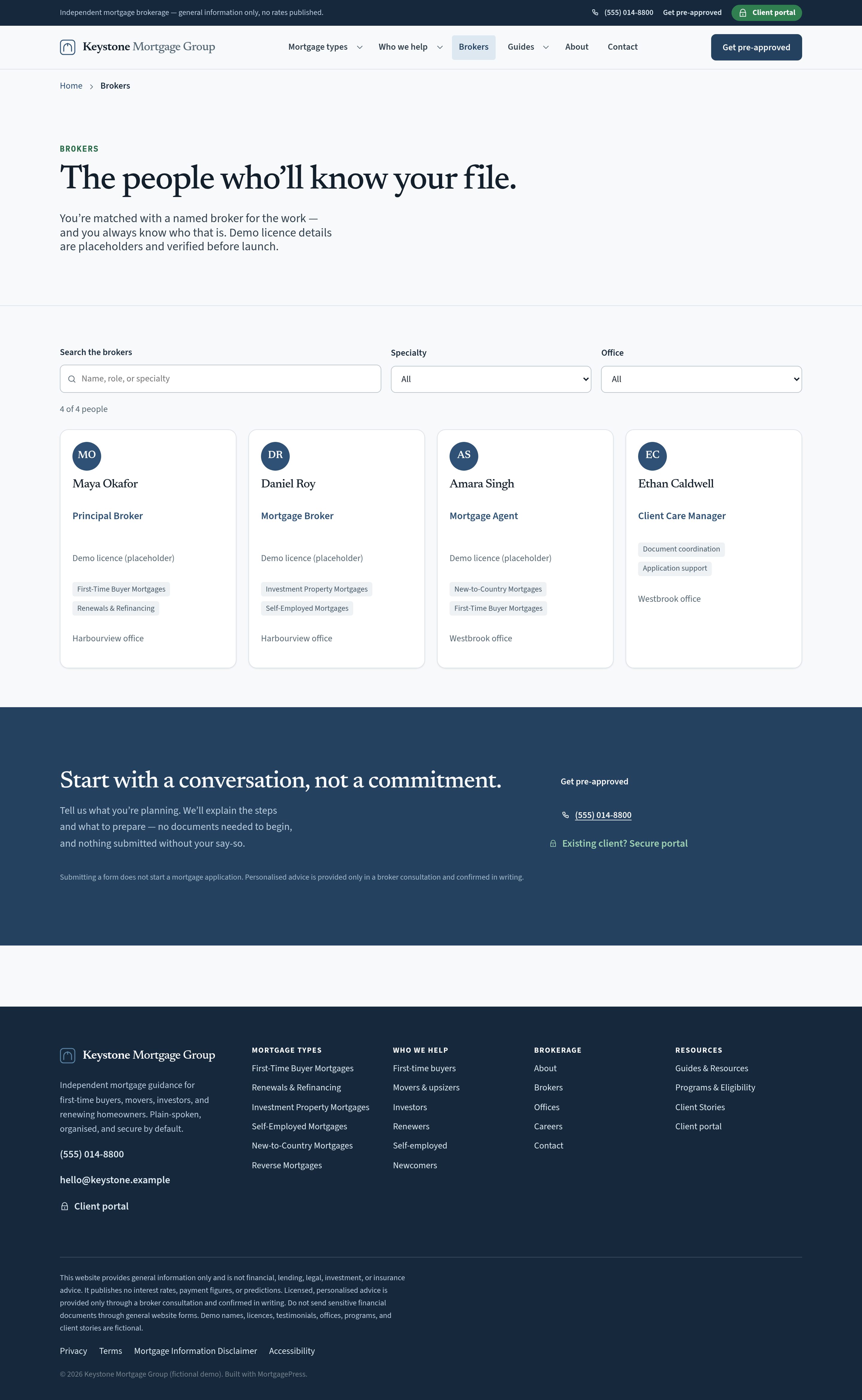 Brokers — profiles with demo licences