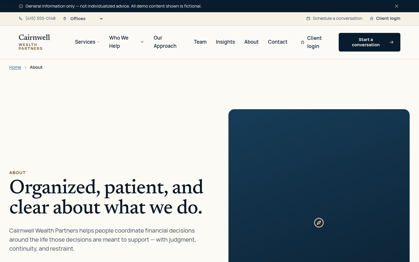 About — approach and governance